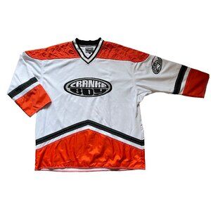 Vintage 90s Mens Cranke Boy Hockey Jersey JNCO Style Skater Long Sleeve Size L